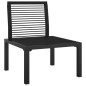 vidaXL Gartenstuhl mit Kissen Schwarz und Grau Poly Rattan vidaXL Gartenstuhl mit Kissen Schwarz und Grau Poly Rattan