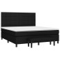 vidaXL Boxspringbett mit Matratze Schwarz 160x200 cm Stoff vidaXL Boxspringbett mit Matratze Schwarz 160x200 cm Stoff