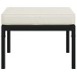 Gartenhocker mit Sandfarbigen Kissen 2 Stk. 60x60x35 cm Stahl Gartenhocker mit Sandfarbigen Kissen 2 Stk. 60x60x35 cm Stahl