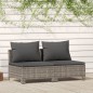 Gartensofa 2-Sitzer mit Kissen Grau Poly Rattan Gartensofa 2-Sitzer mit Kissen Grau Poly Rattan