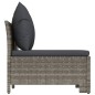 Gartensofa 2-Sitzer mit Kissen Grau Poly Rattan Gartensofa 2-Sitzer mit Kissen Grau Poly Rattan