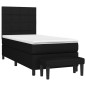 vidaXL Boxspringbett mit Matratze Schwarz 90x200 cm Stoff vidaXL Boxspringbett mit Matratze Schwarz 90x200 cm Stoff