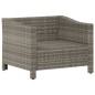 Gartensessel mit Kissen Grau Poly Rattan Gartensessel mit Kissen Grau Poly Rattan