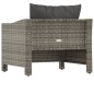 Gartensessel mit Kissen Grau Poly Rattan Gartensessel mit Kissen Grau Poly Rattan