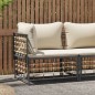 vidaXL Garten-Ecksofa mit Beige Kissen Poly Rattan vidaXL Garten-Ecksofa mit Beige Kissen Poly Rattan
