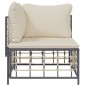 vidaXL Garten-Ecksofa mit Beige Kissen Poly Rattan vidaXL Garten-Ecksofa mit Beige Kissen Poly Rattan