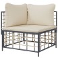 vidaXL Garten-Ecksofa mit Beige Kissen Poly Rattan vidaXL Garten-Ecksofa mit Beige Kissen Poly Rattan