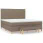 vidaXL Boxspringbett mit Matratze Taupe 180x200 cm Stoff vidaXL Boxspringbett mit Matratze Taupe 180x200 cm Stoff