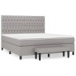 vidaXL Boxspringbett mit Matratze Hellgrau 180x200 cm Stoff vidaXL Boxspringbett mit Matratze Hellgrau 180x200 cm Stoff