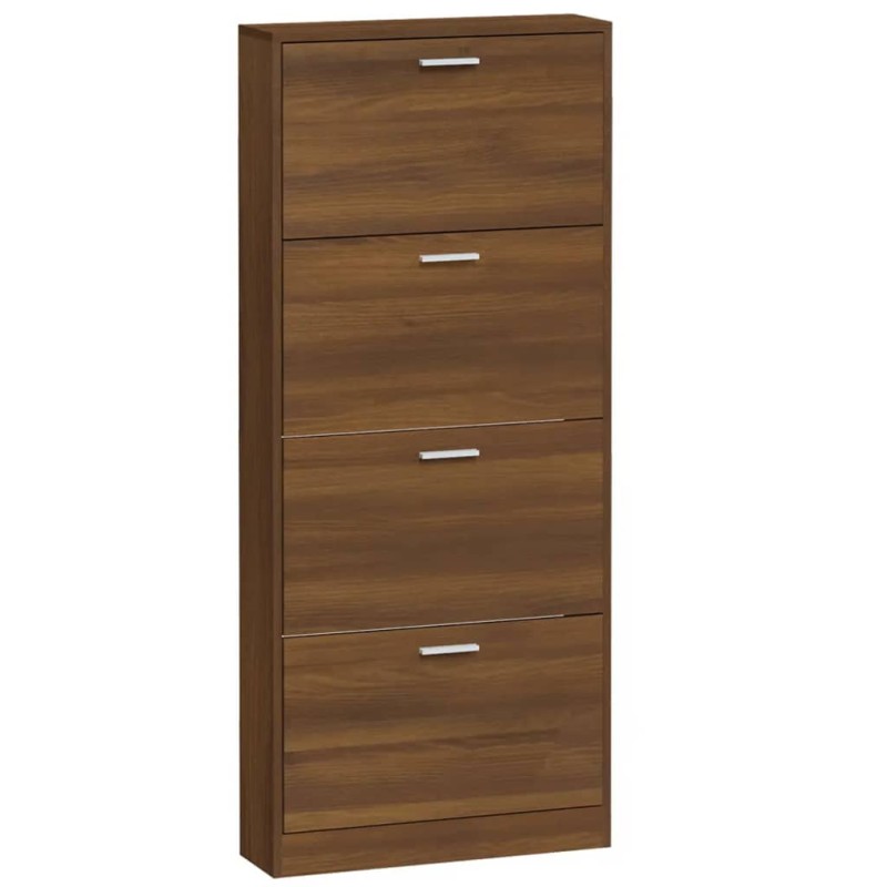 vidaXL Schuhschrank Braun Eichen-Optik 59x17x150 cm Holzwerkstoff vidaXL Schuhschrank Braun Eichen-Optik 59x17x150 cm Holzwerkstoff