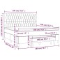 vidaXL Boxspringbett mit Matratze Schwarz 180x200 cm Stoff vidaXL Boxspringbett mit Matratze Schwarz 180x200 cm Stoff