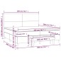 vidaXL Boxspringbett mit Matratze Hellgrau 200x200 cm Stoff vidaXL Boxspringbett mit Matratze Hellgrau 200x200 cm Stoff