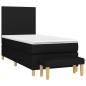 vidaXL Boxspringbett mit Matratze Schwarz 90x190 cm Stoff vidaXL Boxspringbett mit Matratze Schwarz 90x190 cm Stoff