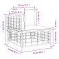 Garten-Ecksofa mit Dunkelgrauen Kissen Poly Rattan Garten-Ecksofa mit Dunkelgrauen Kissen Poly Rattan