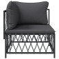 vidaXL Garten-Ecksofa mit Kissen Anthrazit Gewebe vidaXL Garten-Ecksofa mit Kissen Anthrazit Gewebe