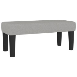vidaXL Boxspringbett mit Matratze Hellgrau 100x200 cm Stoff