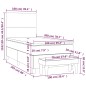 vidaXL Boxspringbett mit Matratze Dunkelgrau 100x200 cm Stoff vidaXL Boxspringbett mit Matratze Dunkelgrau 100x200 cm Stoff