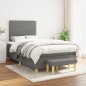 vidaXL Boxspringbett mit Matratze Dunkelgrau 120x200 cm Stoff vidaXL Boxspringbett mit Matratze Dunkelgrau 120x200 cm Stoff