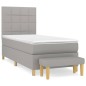 vidaXL Boxspringbett mit Matratze Hellgrau 80x200 cm Stoff vidaXL Boxspringbett mit Matratze Hellgrau 80x200 cm Stoff