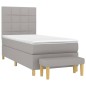 vidaXL Boxspringbett mit Matratze Hellgrau 80x200 cm Stoff vidaXL Boxspringbett mit Matratze Hellgrau 80x200 cm Stoff