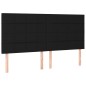 vidaXL Boxspringbett mit Matratze Schwarz 180x200 cm Stoff vidaXL Boxspringbett mit Matratze Schwarz 180x200 cm Stoff