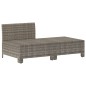 vidaXL 2-tlg. Garten-Lounge-Set mit Kissen Grau Poly Rattan vidaXL 2-tlg. Garten-Lounge-Set mit Kissen Grau Poly Rattan