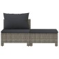 vidaXL 2-tlg. Garten-Lounge-Set mit Kissen Grau Poly Rattan vidaXL 2-tlg. Garten-Lounge-Set mit Kissen Grau Poly Rattan