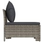 vidaXL 2-tlg. Garten-Lounge-Set mit Kissen Grau Poly Rattan vidaXL 2-tlg. Garten-Lounge-Set mit Kissen Grau Poly Rattan