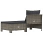 vidaXL 2-tlg. Garten-Lounge-Set mit Kissen Grau Poly Rattan vidaXL 2-tlg. Garten-Lounge-Set mit Kissen Grau Poly Rattan
