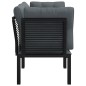 vidaXL Garten-Eckstühle mit Kissen 2 Stk. Schwarz & Grau Poly Rattan vidaXL Garten-Eckstühle mit Kissen 2 Stk. Schwarz & Grau Poly Rattan