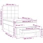vidaXL Boxspringbett mit Matratze Dunkelgrau 100x200 cm Stoff vidaXL Boxspringbett mit Matratze Dunkelgrau 100x200 cm Stoff