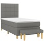 vidaXL Boxspringbett mit Matratze Dunkelgrau 90x200 cm Stoff vidaXL Boxspringbett mit Matratze Dunkelgrau 90x200 cm Stoff