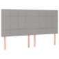 vidaXL Boxspringbett mit Matratze Hellgrau 180x200 cm Stoff vidaXL Boxspringbett mit Matratze Hellgrau 180x200 cm Stoff