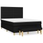 vidaXL Boxspringbett mit Matratze Schwarz 140x200 cm Stoff vidaXL Boxspringbett mit Matratze Schwarz 140x200 cm Stoff