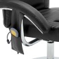 Massagesessel mit Fußhocker Schwarz Kunstleder Massagesessel mit Fußhocker Schwarz Kunstleder