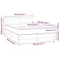 vidaXL Boxspringbett mit Matratze & LED Dunkelgrau 140x200 cm Samt vidaXL Boxspringbett mit Matratze & LED Dunkelgrau 140x200 cm Samt