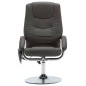 Massagesessel mit Fußhocker Grau Kunstleder Massagesessel mit Fußhocker Grau Kunstleder