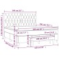 vidaXL Boxspringbett mit Matratze Schwarz 160x200 cm Stoff vidaXL Boxspringbett mit Matratze Schwarz 160x200 cm Stoff