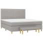 vidaXL Boxspringbett mit Matratze Hellgrau 180x200 cm Stoff vidaXL Boxspringbett mit Matratze Hellgrau 180x200 cm Stoff