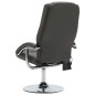 Massagesessel mit Fußhocker Grau Kunstleder Massagesessel mit Fußhocker Grau Kunstleder