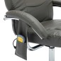 Massagesessel mit Fußhocker Grau Kunstleder Massagesessel mit Fußhocker Grau Kunstleder
