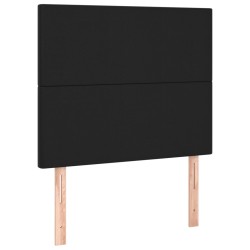 vidaXL Boxspringbett mit Matratze Schwarz 100x200 cm Kunstleder