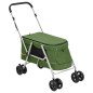 vidaXL Hundewagen Faltbar Grün 100x49x96 cm Leinenstoff vidaXL Hundewagen Faltbar Grün 100x49x96 cm Leinenstoff