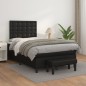 vidaXL Boxspringbett mit Matratze Schwarz 120x200 cm Kunstleder vidaXL Boxspringbett mit Matratze Schwarz 120x200 cm Kunstleder