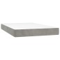 vidaXL Boxspringbett mit Matratze Hellgrau 120x200 cm Samt vidaXL Boxspringbett mit Matratze Hellgrau 120x200 cm Samt