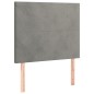 vidaXL Boxspringbett mit Matratze Hellgrau 90x200 cm Samt vidaXL Boxspringbett mit Matratze Hellgrau 90x200 cm Samt