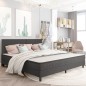 vidaXL Boxspring-Bettgestell Grau Stoff 200x200 cm vidaXL Boxspring-Bettgestell Grau Stoff 200x200 cm