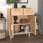 vidaXL Sideboard Braun 60x30x75 cm Massivholz Kiefer und Natur-Rattan vidaXL Sideboard Braun 60x30x75 cm Massivholz Kiefer und Natur-Rattan