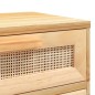 vidaXL Nachttische 2 Stk. Braun Massivholz Kiefer und Natur-Rattan vidaXL Nachttische 2 Stk. Braun Massivholz Kiefer und Natur-Rattan