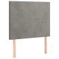 vidaXL Boxspringbett mit Matratze Hellgrau 100x200 cm Samt vidaXL Boxspringbett mit Matratze Hellgrau 100x200 cm Samt